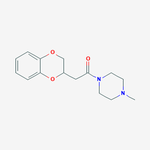 molecular formula C15H20N2O3 B7548234 2-(2,3-Dihydro-1,4-benzodioxin-2-yl)-1-(4-methylpiperazin-1-yl)ethanone 
