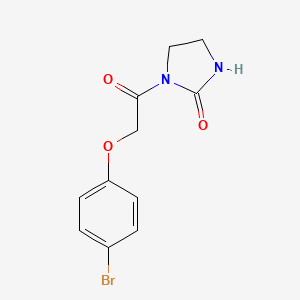 molecular formula C11H11BrN2O3 B7548250 1-[(4-Bromophenoxy)acetyl]imidazolidin-2-one 