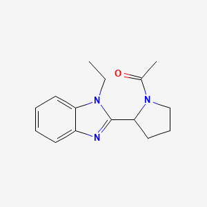 1-[2-(1-ETHYL-1H-1,3-BENZODIAZOL-2-YL)PYRROLIDIN-1-YL]ETHAN-1-ONE