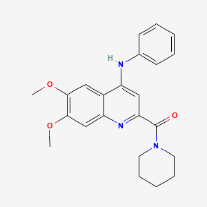 molecular formula C23H25N3O3 B7548294 2-chloro-N-[4-(6-methoxy-1,3-benzothiazol-2-yl)phenyl]benzenesulfonamide 