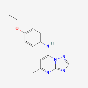 molecular formula C15H17N5O B7548299 N-(4-ethoxyphenyl)-2,5-dimethyl-[1,2,4]triazolo[1,5-a]pyrimidin-7-amine 