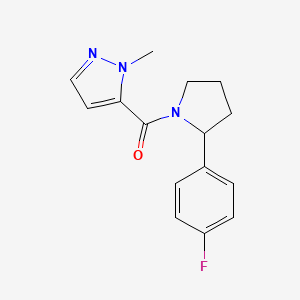 molecular formula C15H16FN3O B7548302 5-{[2-(4-fluorophenyl)pyrrolidin-1-yl]carbonyl}-1-methyl-1H-pyrazole 