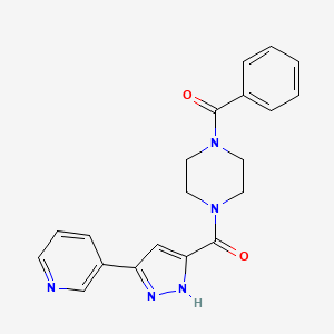 molecular formula C20H19N5O2 B7548391 1-benzoyl-4-[(5-pyridin-3-yl-1H-pyrazol-3-yl)carbonyl]piperazine 