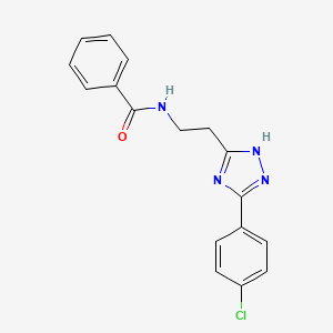 N-[2-[3-(4-chlorophenyl)-1H-1,2,4-triazol-5-yl]ethyl]benzamide
