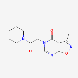 molecular formula C13H16N4O3 B7548455 3-methyl-5-(2-oxo-2-piperidin-1-ylethyl)isoxazolo[5,4-d]pyrimidin-4(5H)-one 