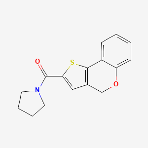 molecular formula C16H15NO2S B7548488 1-pyrrolidinyl(4H-thieno[3,2-c]chromen-2-yl)methanone 