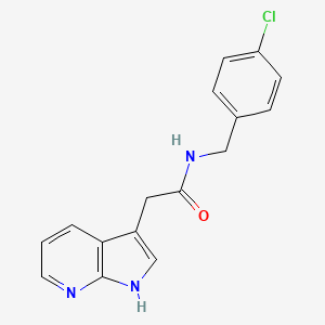 N-(4-chlorobenzyl)-2-(1H-pyrrolo[2,3-b]pyridin-3-yl)acetamide