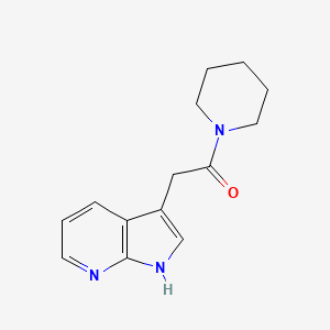 molecular formula C14H17N3O B7548510 1-piperidin-1-yl-2-(1H-pyrrolo[2,3-b]pyridin-3-yl)ethanone 