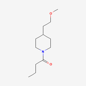 molecular formula C12H23NO2 B7548556 1-[4-(2-Methoxyethyl)piperidin-1-yl]butan-1-one 
