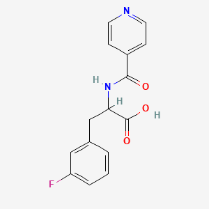 molecular formula C15H13FN2O3 B7548564 3-fluoro-N-isonicotinoylphenylalanine 