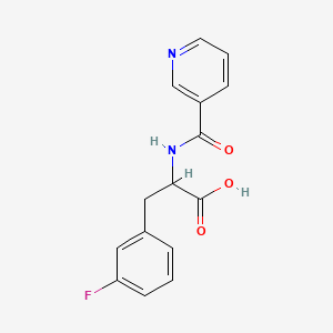molecular formula C15H13FN2O3 B7548585 3-fluoro-N-(pyridin-3-ylcarbonyl)phenylalanine 