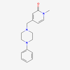 molecular formula C17H21N3O B7548610 1-methyl-4-[(4-phenylpiperazino)methyl]-2(1H)-pyridinone 