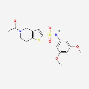 molecular formula C17H20N2O5S2 B7548637 5-acetyl-N-(3,5-dimethoxyphenyl)-6,7-dihydro-4H-thieno[3,2-c]pyridine-2-sulfonamide 