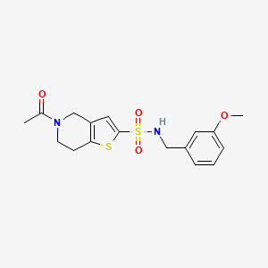 molecular formula C17H20N2O4S2 B7548648 ethyl 3-[2-(3,4-dihydroisoquinolin-2(1H)-yl)-2-oxoethyl]-2-(4-methylphenyl)-4-oxo-4,5,6,8-tetrahydropyrido[3,4-d]pyrimidine-7(3H)-carboxylate 
