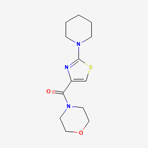 molecular formula C13H19N3O2S B7548694 Morpholino(2-piperidino-1,3-thiazol-4-yl)methanone 