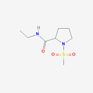 molecular formula C8H16N2O3S B7548705 N~2~-ethyl-1-(methylsulfonyl)-2-pyrrolidinecarboxamide 