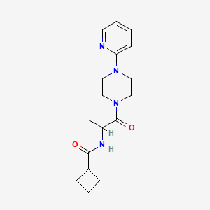 molecular formula C17H24N4O2 B7548725 N~1~-{1-methyl-2-oxo-2-[4-(2-pyridyl)piperazino]ethyl}-1-cyclobutanecarboxamide 