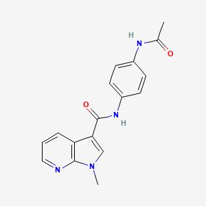 molecular formula C17H16N4O2 B7548745 N-[4-(acetylamino)phenyl]-1-methyl-1H-pyrrolo[2,3-b]pyridine-3-carboxamide 