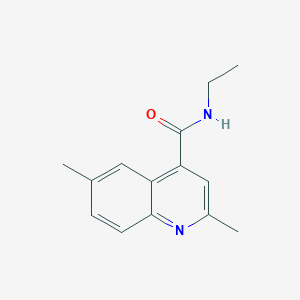 molecular formula C14H16N2O B7548779 N~4~-ethyl-2,6-dimethyl-4-quinolinecarboxamide 