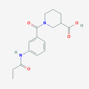 molecular formula C16H20N2O4 B7548787 1-[3-(Propionylamino)benzoyl]piperidine-3-carboxylic acid 