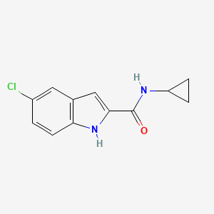 molecular formula C12H11ClN2O B7548806 5-chloro-N~2~-cyclopropyl-1H-indole-2-carboxamide 
