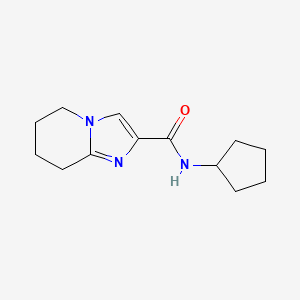 molecular formula C13H19N3O B7548811 N-cyclopentyl-5,6,7,8-tetrahydroimidazo[1,2-a]pyridine-2-carboxamide 