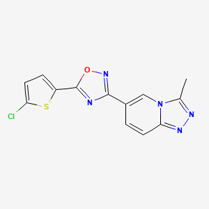 6-[5-(5-Chloro-2-thienyl)-1,2,4-oxadiazol-3-yl]-3-methyl[1,2,4]triazolo[4,3-a]pyridine