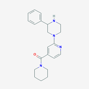 molecular formula C21H26N4O B7548929 [2-(3-Phenylpiperazino)-4-pyridyl](piperidino)methanone 