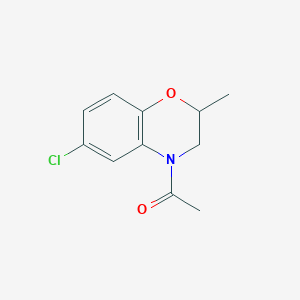 molecular formula C11H12ClNO2 B7548930 1-(6-chloro-2-methyl-2,3-dihydro-4H-1,4-benzoxazin-4-yl)-1-ethanone 