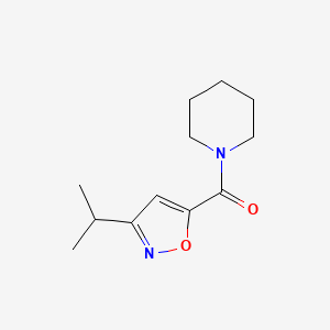 molecular formula C12H18N2O2 B7548957 (3-Isopropyl-5-isoxazolyl)(piperidino)methanone 