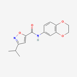 N~5~-(2,3-dihydro-1,4-benzodioxin-6-yl)-3-isopropyl-5-isoxazolecarboxamide