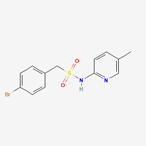 molecular formula C13H13BrN2O2S B7549032 (4-bromophenyl)-N-(5-methyl-2-pyridinyl)methanesulfonamide 