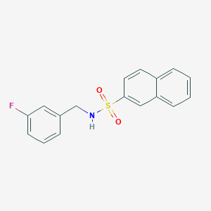 N-[(3-fluorophenyl)methyl]naphthalene-2-sulfonamide