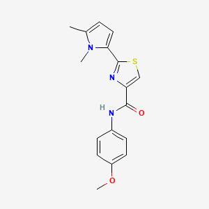 molecular formula C17H17N3O2S B7549040 5-(cyclopropylcarbonyl)-N-(2-fluorobenzyl)-4,5,6,7-tetrahydrothieno[3,2-c]pyridine-2-sulfonamide 