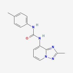 molecular formula C15H15N5O B7549050 N-(4-methylphenyl)-N'-(2-methyl[1,2,4]triazolo[1,5-a]pyridin-8-yl)urea 