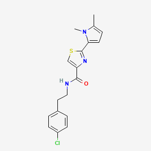 molecular formula C18H18ClN3OS B7549056 4-(6-fluoro-4-oxoquinazolin-3(4H)-yl)-N-(4-fluorophenyl)piperidine-1-carboxamide 
