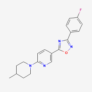 molecular formula C19H19FN4O B7549057 N-(5-chloro-2,4-dimethoxyphenyl)-3-(piperidin-1-ylcarbonyl)-1,2-benzisoxazole-5-sulfonamide 