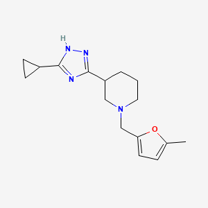 3-(5-cyclopropyl-4H-1,2,4-triazol-3-yl)-1-[(5-methyl-2-furyl)methyl]piperidine