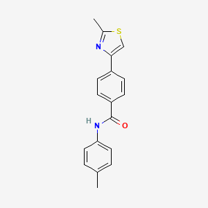 molecular formula C18H16N2OS B7549077 N-{2-[5-(1H-indol-2-yl)-1,2,4-oxadiazol-3-yl]ethyl}-2-methoxy-N-methylacetamide 