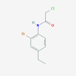 molecular formula C10H11BrClNO B7549114 N-(2-bromo-4-ethylphenyl)-2-chloroacetamide 