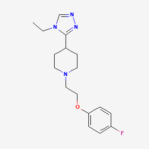 molecular formula C17H23FN4O B7549117 4-(4-Ethyl-1,2,4-triazol-3-yl)-1-[2-(4-fluorophenoxy)ethyl]piperidine 