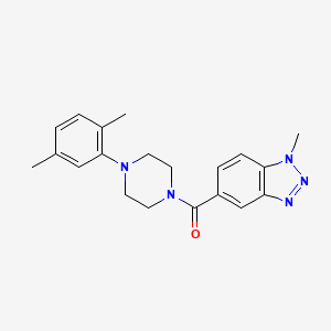 molecular formula C20H23N5O B7549154 5-{[4-(2,5-dimethylphenyl)piperazin-1-yl]carbonyl}-1-methyl-1H-1,2,3-benzotriazole 