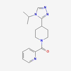 molecular formula C16H21N5O B7549165 [4-(4-isopropyl-4H-1,2,4-triazol-3-yl)piperidino](2-pyridyl)methanone 