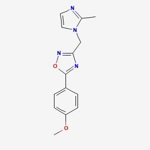 5-(4-methoxyphenyl)-3-[(2-methyl-1H-imidazol-1-yl)methyl]-1,2,4-oxadiazole