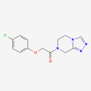 molecular formula C13H13ClN4O2 B7549226 2-(4-chlorophenoxy)-1-[5,6-dihydro[1,2,4]triazolo[4,3-a]pyrazin-7(8H)-yl]-1-ethanone 