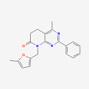 molecular formula C20H19N3O2 B7549238 4-methyl-8-[(5-methyl-2-furyl)methyl]-2-phenyl-5,8-dihydropyrido[2,3-d]pyrimidin-7(6H)-one 