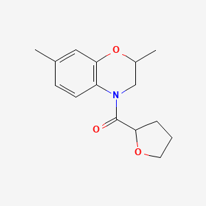 molecular formula C15H19NO3 B7549246 (2,7-dimethyl-2,3-dihydro-4H-1,4-benzoxazin-4-yl)(tetrahydro-2-furanyl)methanone 