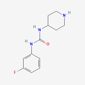 molecular formula C12H16FN3O B7549251 1-(3-Fluorophenyl)-3-(piperidin-4-yl)urea 