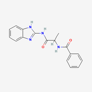 molecular formula C17H16N4O2 B7549266 N-cyclooctyl-2-[3-isopropyl-2-oxo-6-(pyrrolidin-1-ylsulfonyl)-2,3-dihydro-1H-benzimidazol-1-yl]acetamide 