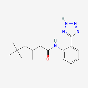 molecular formula C16H23N5O B7549297 3,5,5-trimethyl-N-[2-(2H-tetrazol-5-yl)phenyl]hexanamide 